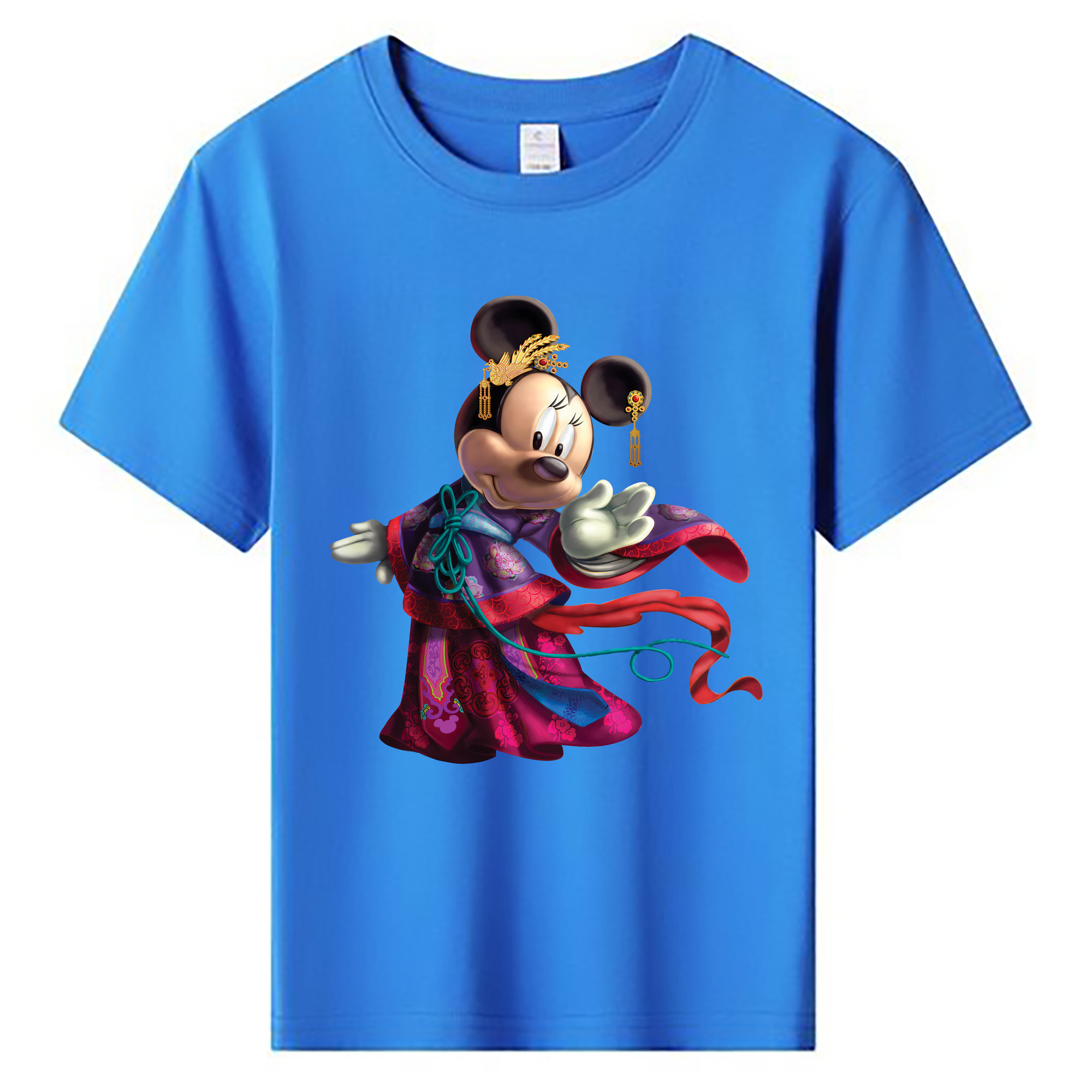 （画像用） ミッキーマウス Mickey Mouse 綿100％キッズTシャツ（フロントプリント）